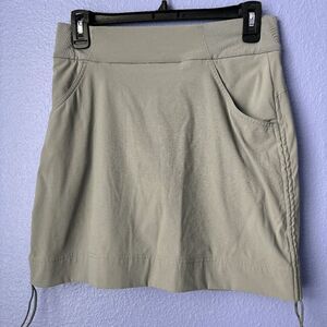 Columbia Women's Skort Omni-Shield Advanced Repellency Gray Side Cinched Pockets
